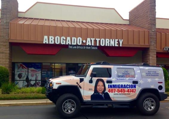 You'll see us around Central Florida. Give us a call if you need legal assistance with your Immigration case (407)545-4747.