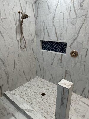 Walk In Ceramic Tile Shower 
Job Completed 2023