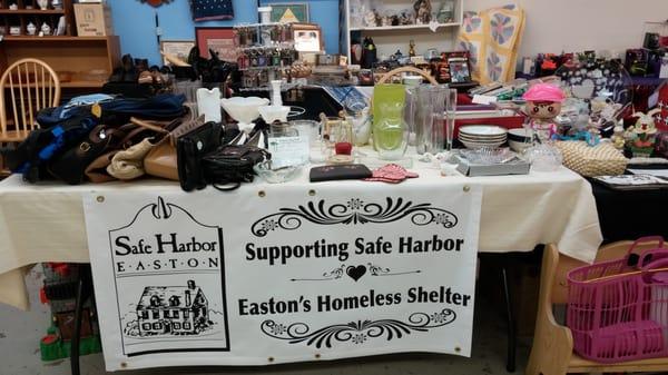 Proceeds from the sale of these items go to Safe Harbor.