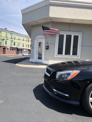 Front door of collision shop