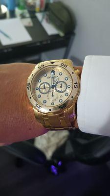 I got this gold invecta watch from TJ Max