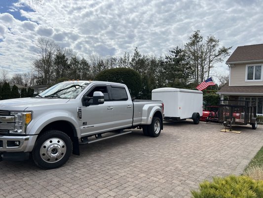 New truck and trailer ready for lettering and personalization.