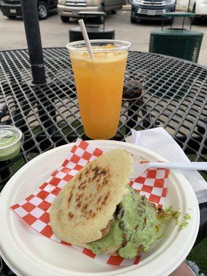 Vegetariana Arepa with parchita