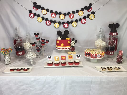 Mickey Mouse candy buffet