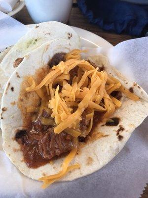 Carne guisada con cheese