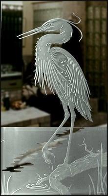 Stage Carved " HERON DESIGN "