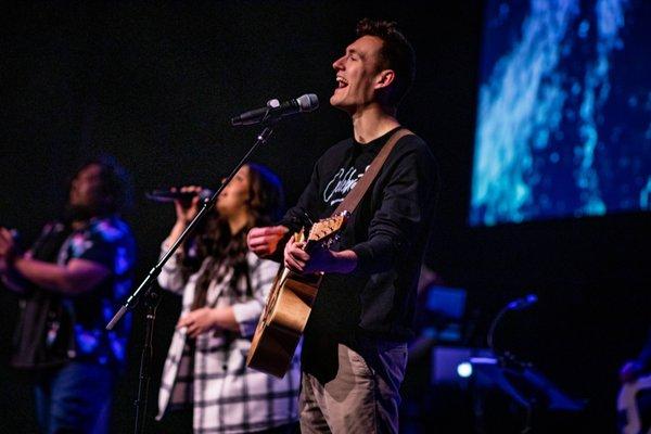 Worship at Celebration Church in Nampa.