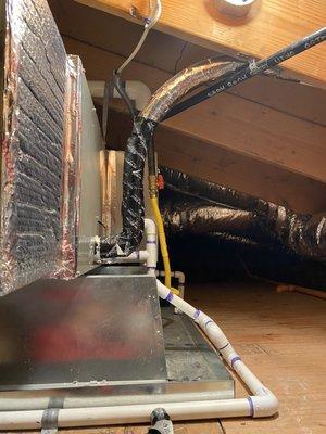 HVAC install in Attic