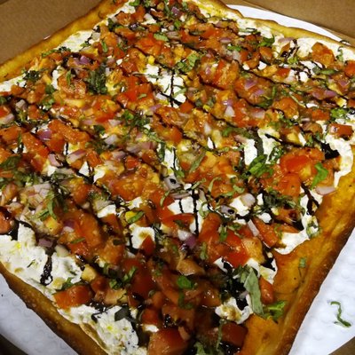 Thin crust bruschetta pie