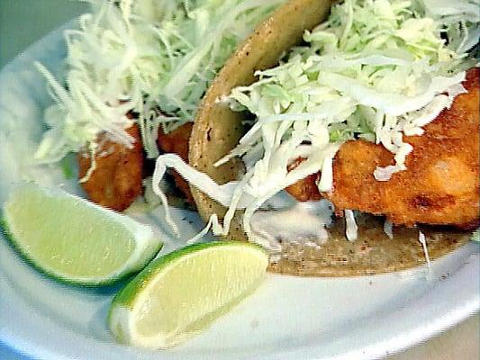 Beer battered fish taco