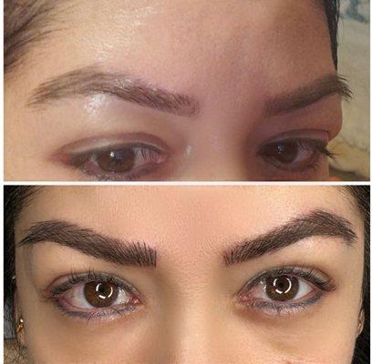 Microblading y volteado de pestañas