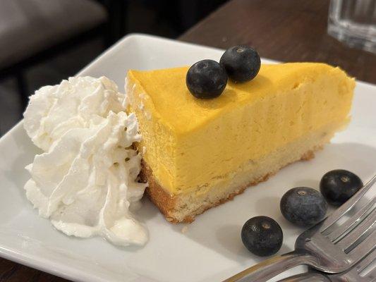 Mango Mousse Cake! It was great. Just wish it was fully thawed. But it was still awesome, will order again