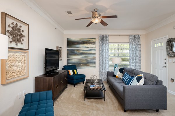 Carrington Place at Shoal Creek carpeting living area