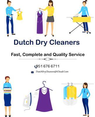 Dutch Dry Cleaners. Fast, Complete, Quality Service.