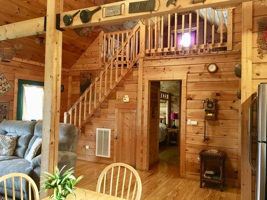 Door to bedroom Hilltop Retreat Cabin