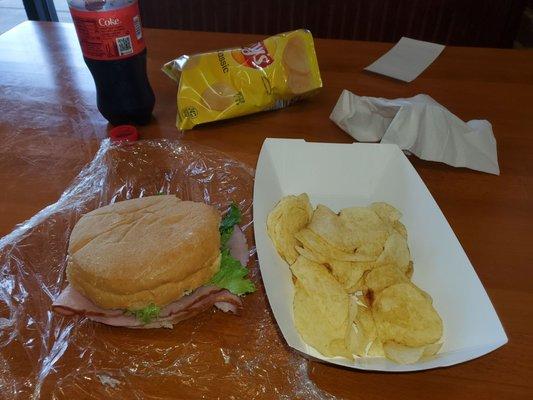 #1 bag lunch Ham&swiss.