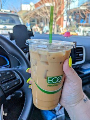 Iced vanilla oat latte - lifewithhanny