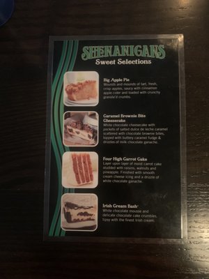 Dessert Menu