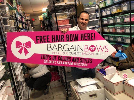 Free Hair Bow just for coming in.