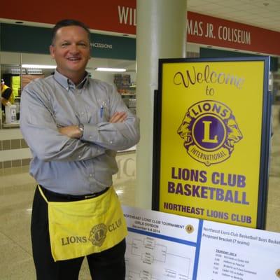 David has been volunteering at the annual Lions Club Basketball tournament since 2005.