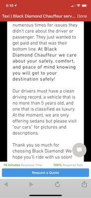 Black Diamond Rideshare and Taxi Services