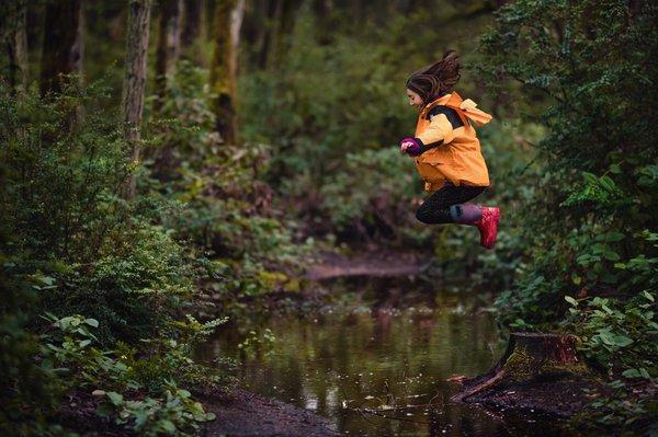 Seattle area family photography session in the rain