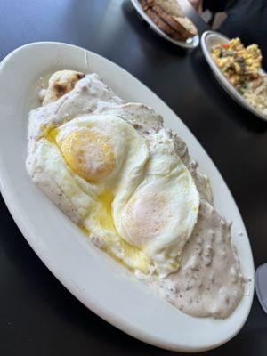 Biscuits and gravy. Delish.