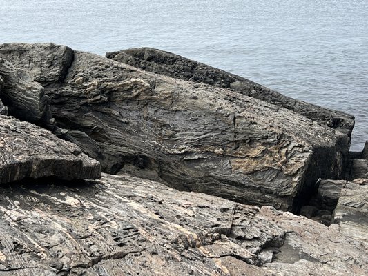 Interesting rock formations along the shore