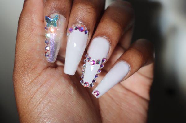 Gel X set with Swarovski Crystals