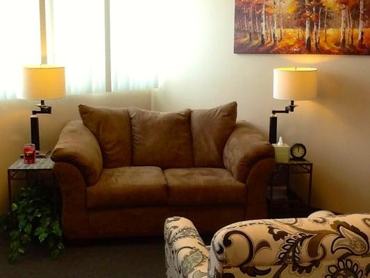 Our therapy rooms provide a relaxed atmosphere and are geared toward comfort and privacy.