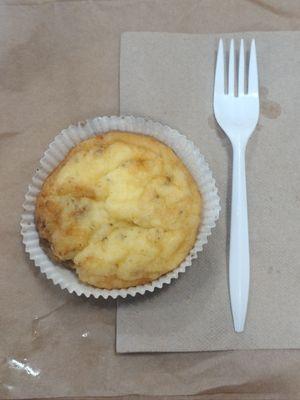 bacon gouda souffle plus fork