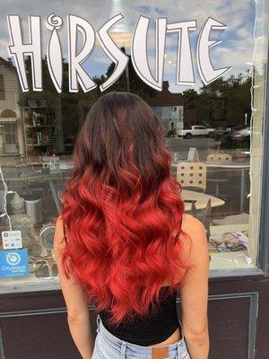 Red ombré done by Chlöe