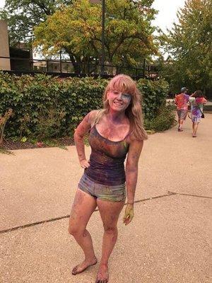 Labor Day weekend at Coe College. Color walk and run!