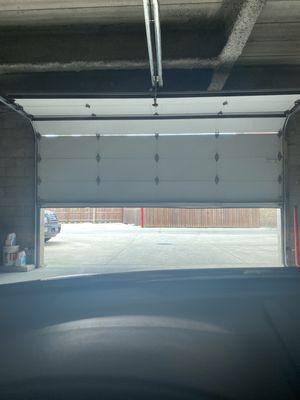 A working garage door