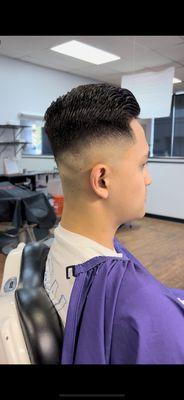 Cut and styled bald fade