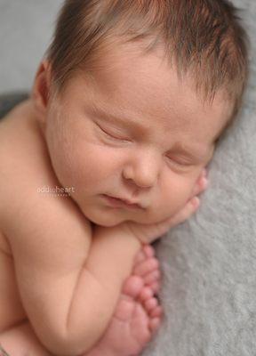 Closeup of newborn baby by Add to Heart Photography