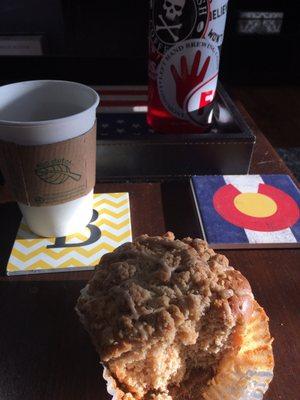 Americano and apple crumb muffin!