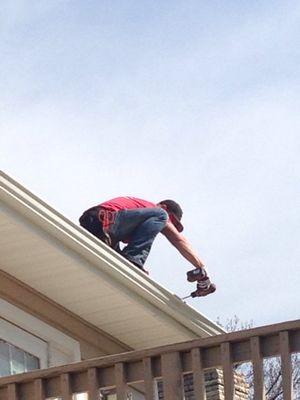 Hidden hanger gutter screws be screwed in to fascia board Wayne NJ 07470 Passaic County near me NJ Home Maintenance Services