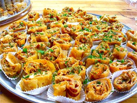 Crawfish Strudel Hors D'oeuvres tray