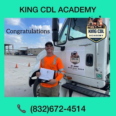 Congratulations to one of our dear students for getting his CDL.