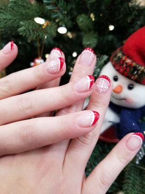 Colorgel manicure w/ holiday design