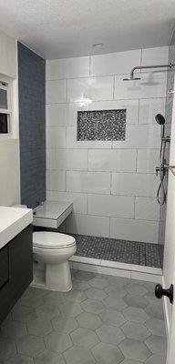 Floor and shower tiles