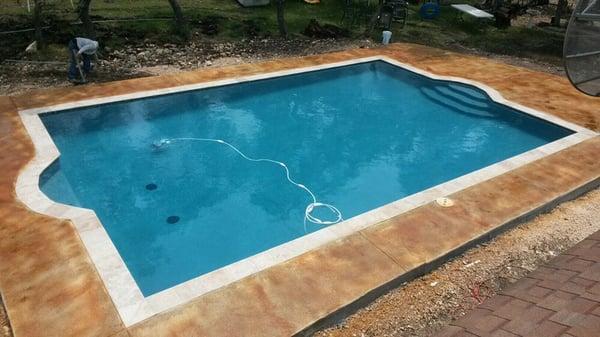 This pool Is build by us. We love it since we custom made it as The Owner wanted.