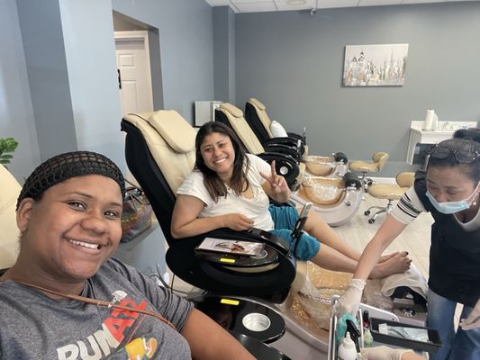 Pedicure date with sister