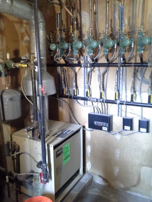 Multiple zone boiler servicing medical building