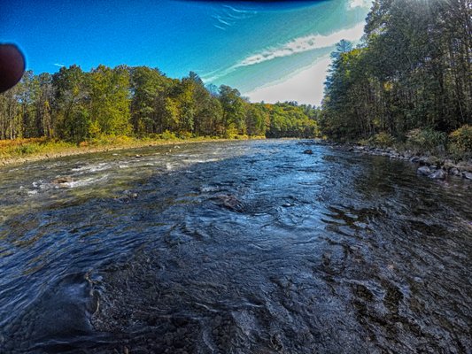 A beautiful day on the Esopus River with Catskill Outfitters learning to fly fish.