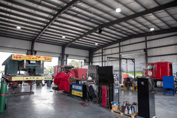 Inside of one of our shops at our Baytown location.