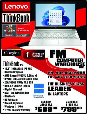 Lenovo ThinkBook Blowout Special Dec 2023