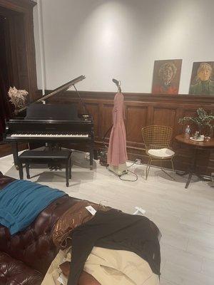 Piano in lounge area