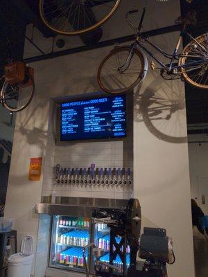 The list of beers and other beverages updates regularly on the digital menu